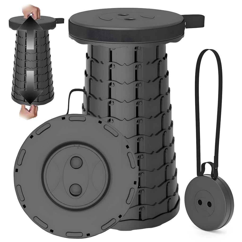 Portable Folding Stool Capacity Compact Camping Seat | Lightweight for Fishing Hiking Outdoor Events Subway Bus Commuting